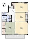 クレストガーデンC 3DKの間取り
