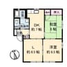 ソレアード高松　B棟 3DKの間取り