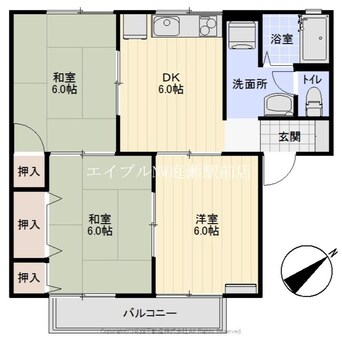 間取図 プレジール斎藤B