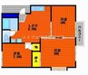 コーポ山陽　C棟 3LDKの間取り