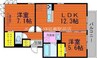 コートヴィレッジ東浦 2LDKの間取り