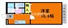 ＪＲＢハイツ倉敷駅前 1Kの間取り