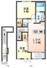 カーネガット 2LDKの間取り