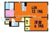 シャーメゾン総社駅前 1LDKの間取り