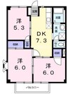 ニュ－シティ安本 3DKの間取り