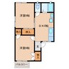 ハミング 2DKの間取り