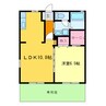 メゾンティアラ 1LDKの間取り