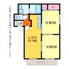 セゾン・ファミール 2LDKの間取り