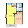 ドミール深谷 1LDKの間取り