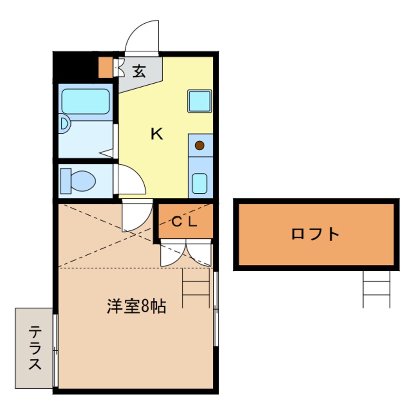 間取図 遠州鉄道/上島駅 徒歩4分 1階 築33年