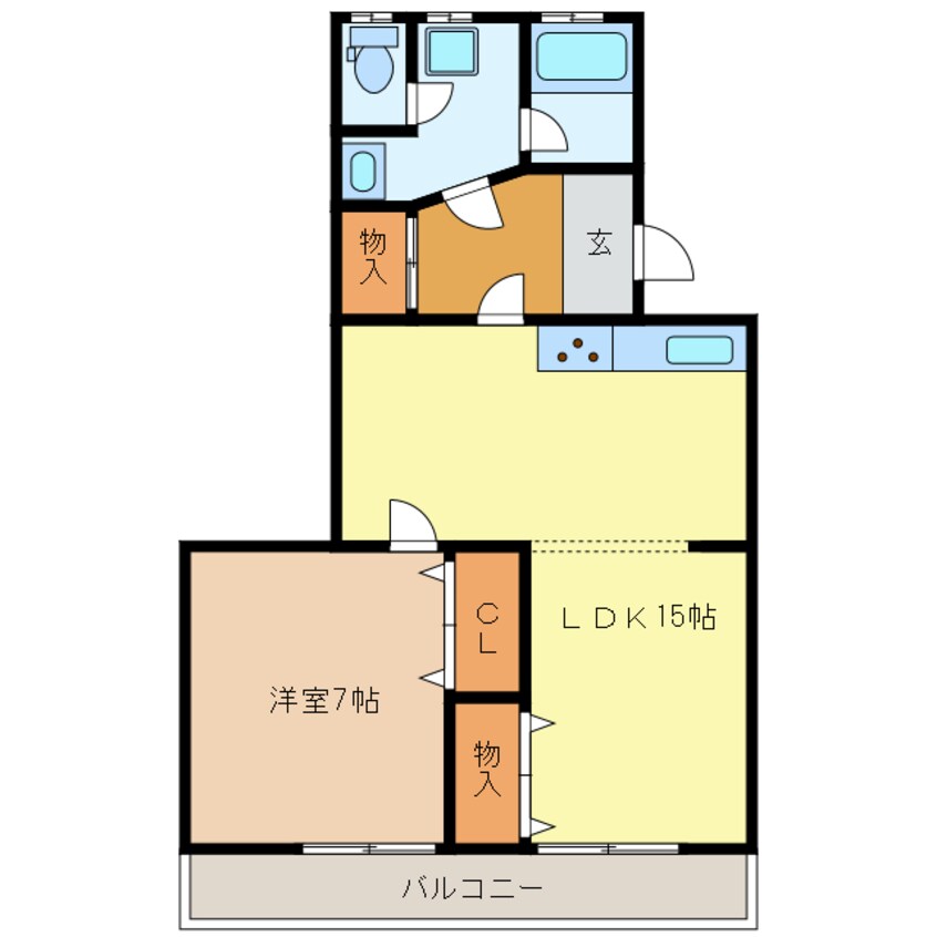 間取図 遠州鉄道/上島駅 徒歩8分 3階 築40年