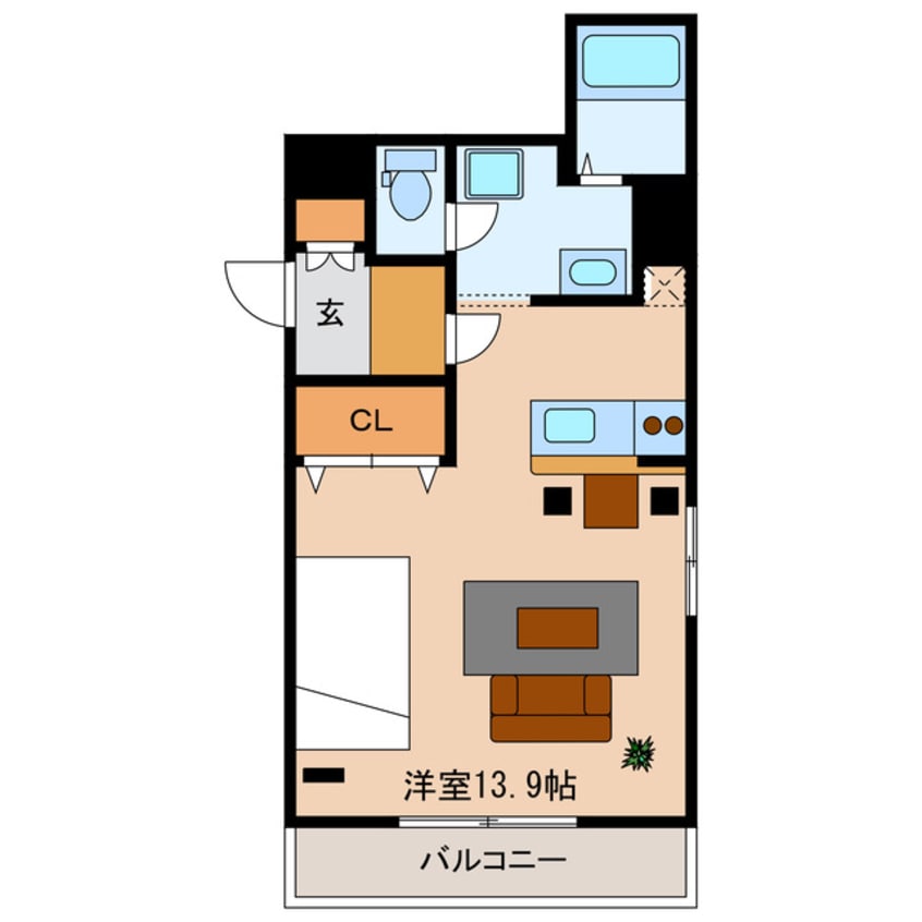 間取図 東海道本線/浜松駅 徒歩4分 5階 築19年