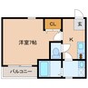フラットパーク西浅田 1Kの間取り