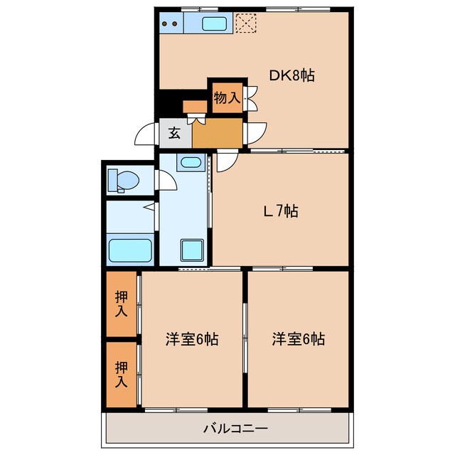 間取り図 ビバリーWAKABAYASHI