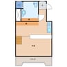 鈴マンション 1Rの間取り