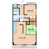 サニーパレス元城 2LDKの間取り