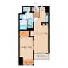 Laurel Court　常盤 1LDKの間取り