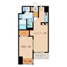 Laurel Court　常盤 1LDKの間取り