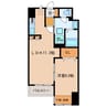 Laurel Court　常盤 1LDKの間取り