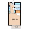 サンモール天神 1Kの間取り