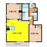 リヴェール富塚Ｂ 2LDKの間取り