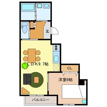 間取図 東海道本線/浜松駅 徒歩3分 5階 築10年