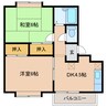 東海道本線/浜松駅 バス:12分:停歩5分 2階 築36年 2DKの間取り