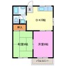 タウニイサンライズ 2DKの間取り