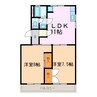 箕ノ手ハイツＡ棟 2LDKの間取り