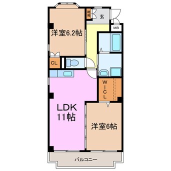 間取図 ラフォーレ若慎