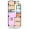 ラフォーレ若慎 2LDKの間取り