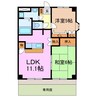 シャンテクレア 2LDKの間取り