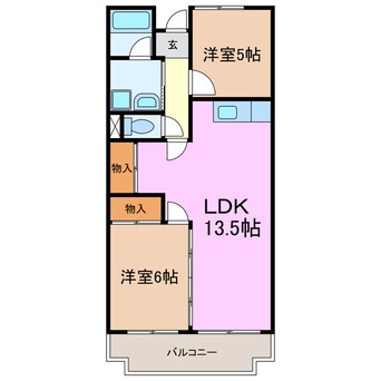 間取図 ファミーユ浅井Ａ棟
