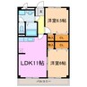 ジュネス･ベル･ウッド 2LDKの間取り