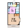 メルヴェーユ45 1Kの間取り