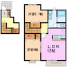 フリージアガーデンⅡ 2LDKの間取り