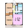 パークハウス梅森 2LDKの間取り