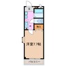 クレアール雅 1Kの間取り