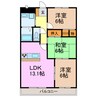 グランドヒルズ神の倉 3LDKの間取り