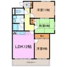 レジデンス赤池 3LDKの間取り