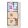 サン徳重 2DKの間取り