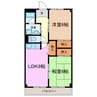 アネックス神の倉 2LDKの間取り