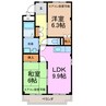 フォレストサイドＫ-Ⅰ 2LDKの間取り