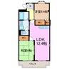 メルベーユ大清水 2LDKの間取り