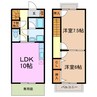 ボナールハイムB 2LDKの間取り