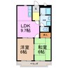 ブルームバンノ 2LDKの間取り