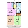 ブルームバンノ 2LDKの間取り
