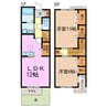 フリージアガーデン アネックス 2LDKの間取り