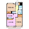 フローラ池上台 2LDKの間取り