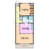 三徳香久山 2DKの間取り